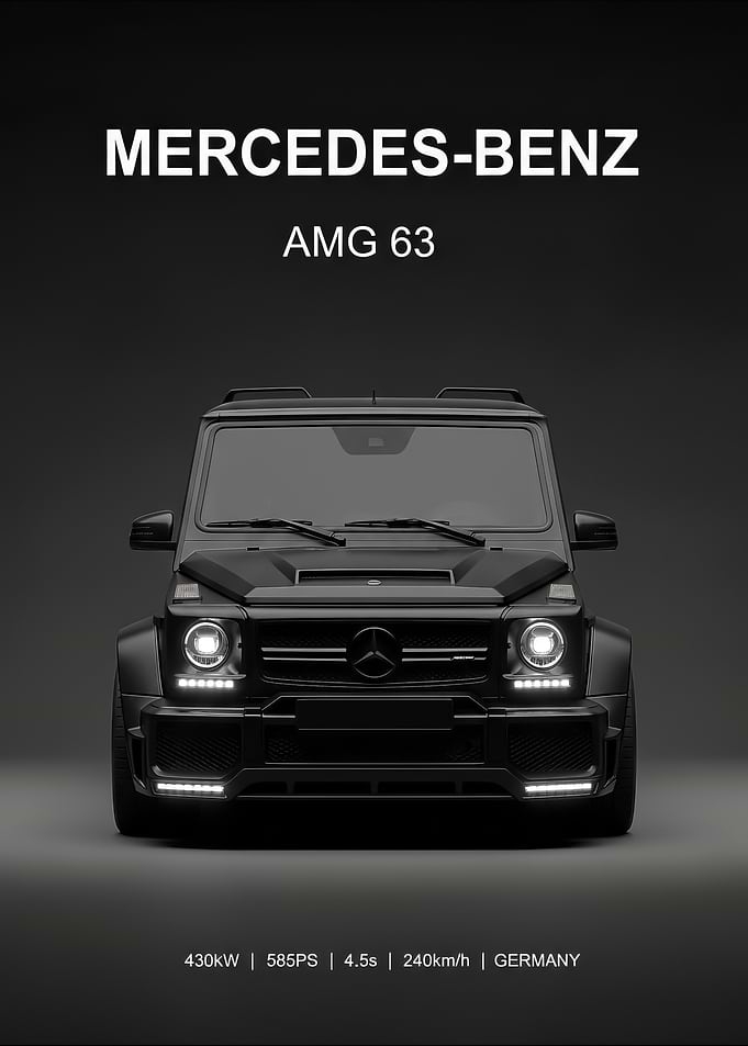 black Mercedes-Benz AMG 63 Car