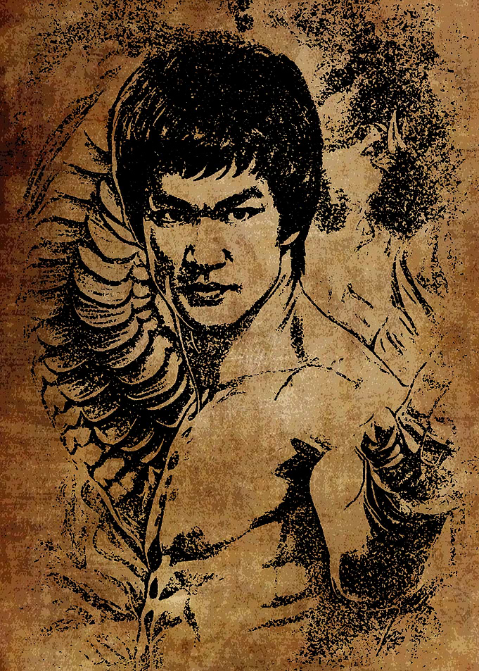 Bruce Lee Vintage Style Portrait