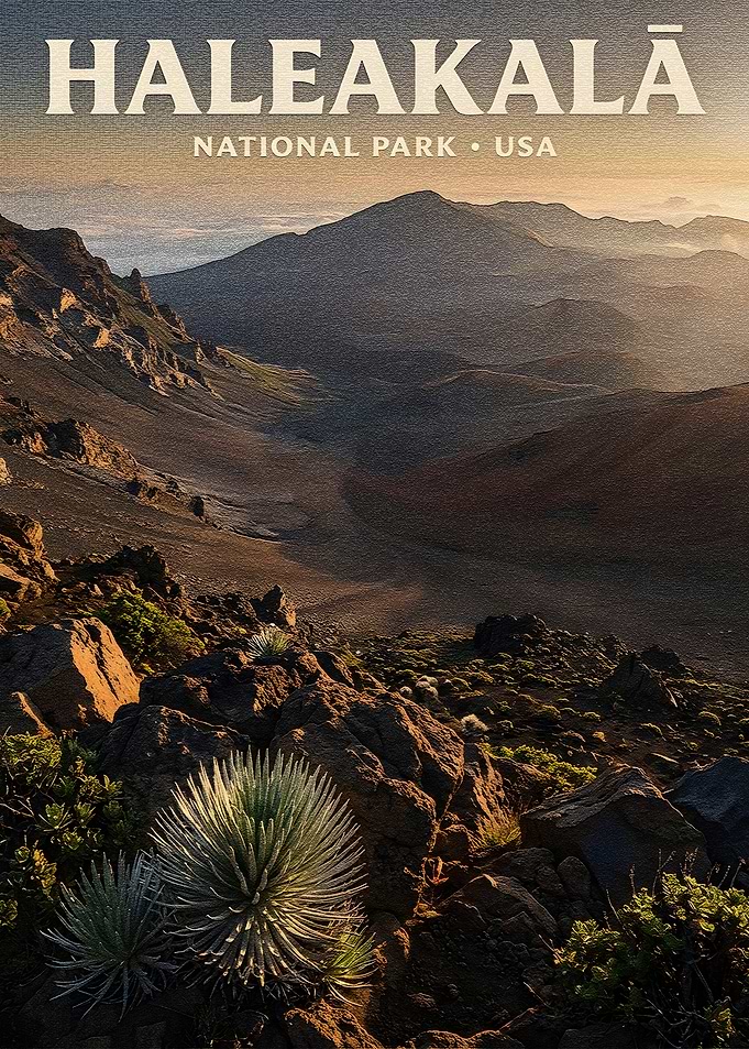 Haleakala National Park Travel Poster