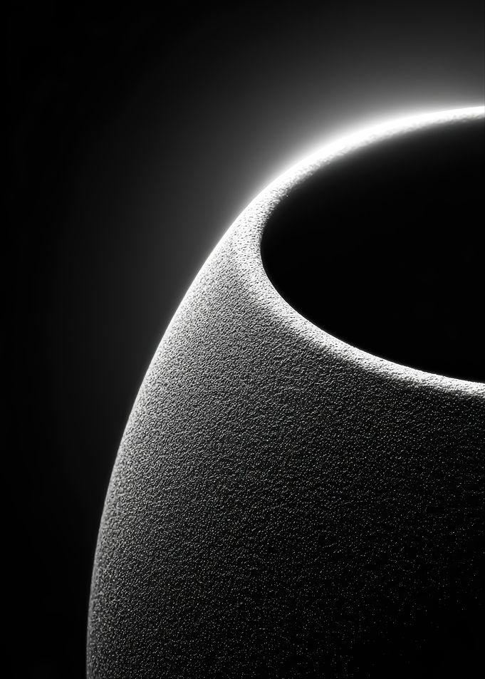 Abstract Black and White Sphere