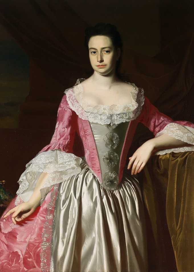 Portrait of a Woman in Pink Dress