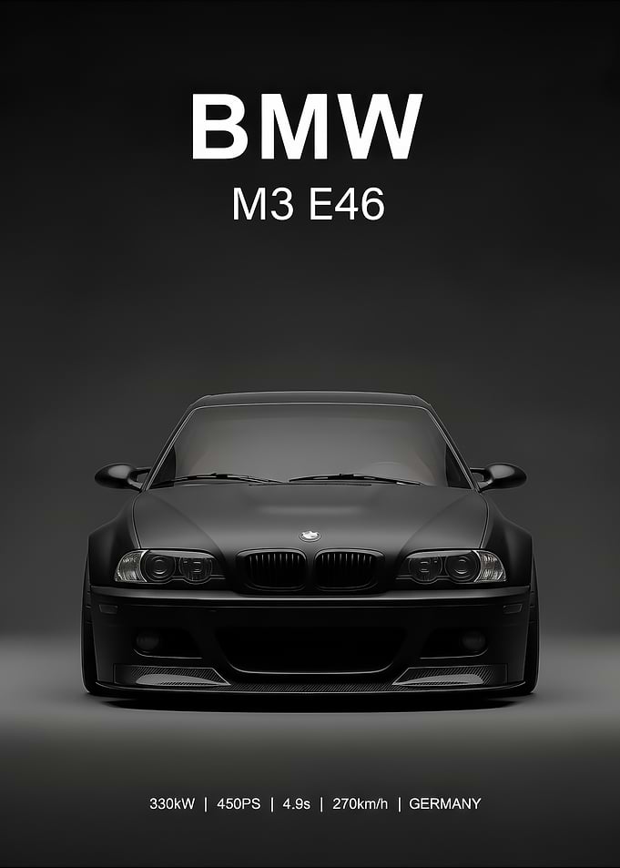 BMW M3 E46 Matte Black