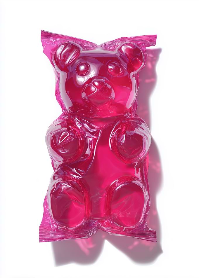 Giant Pink Gummy Bear in Package