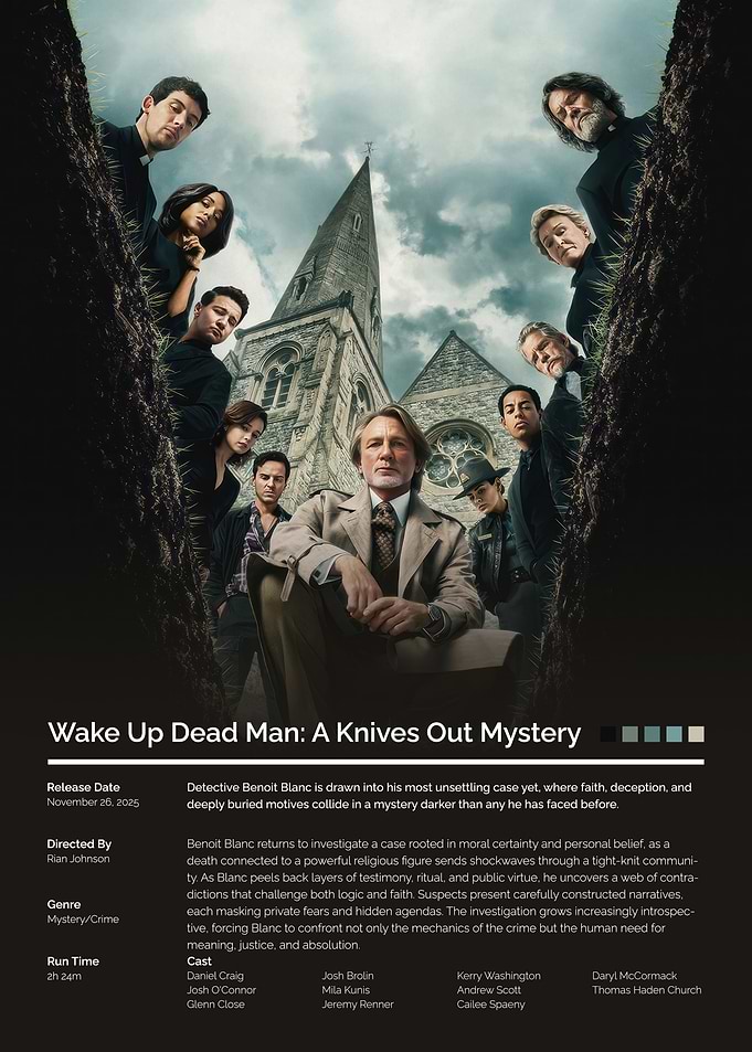 Wake Up Dead Man: A Knives Out Mystery Movie Poster