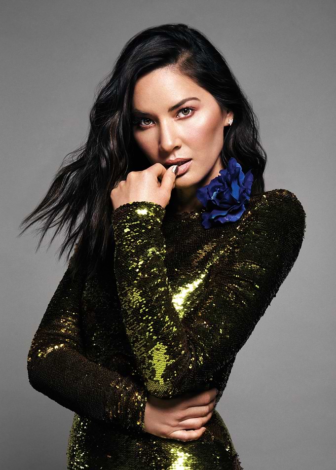 Olivia Munn Portrait in Sequin Dress