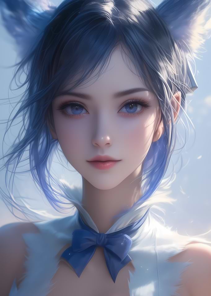 Hestia Anime Girl Wolf Ears Portrait