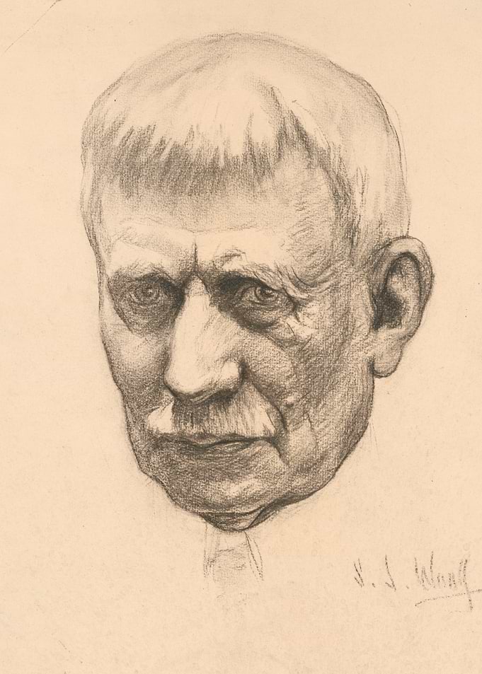 Pencil Portrait of an Older Man