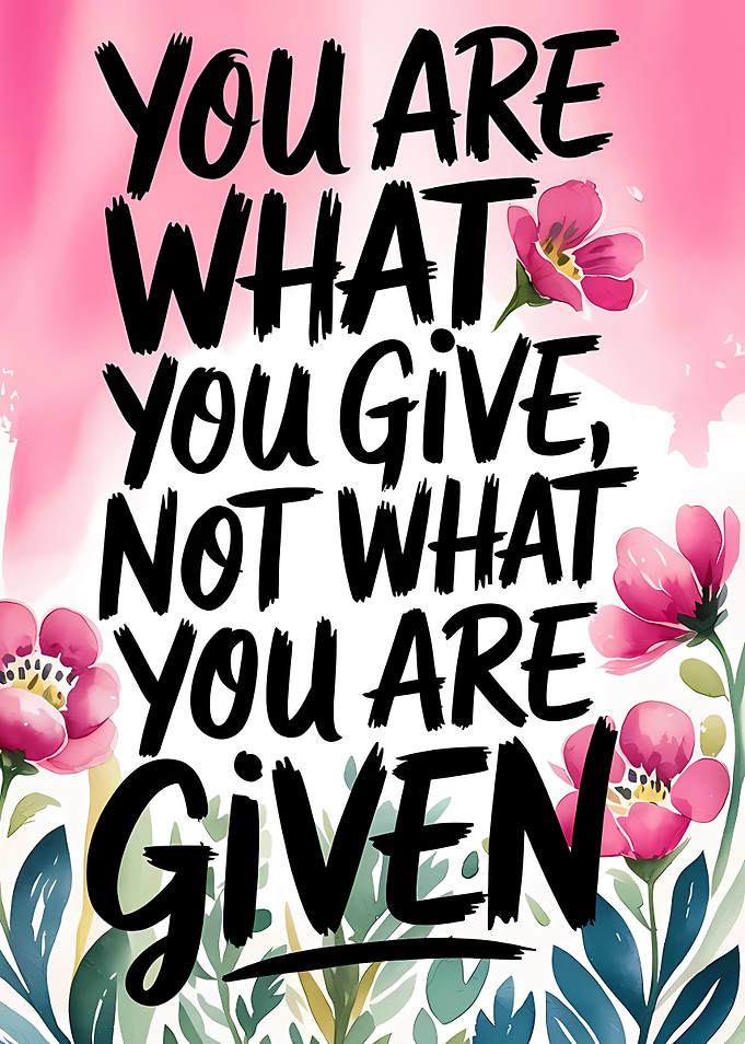Inspirational Quote with Floral Accents