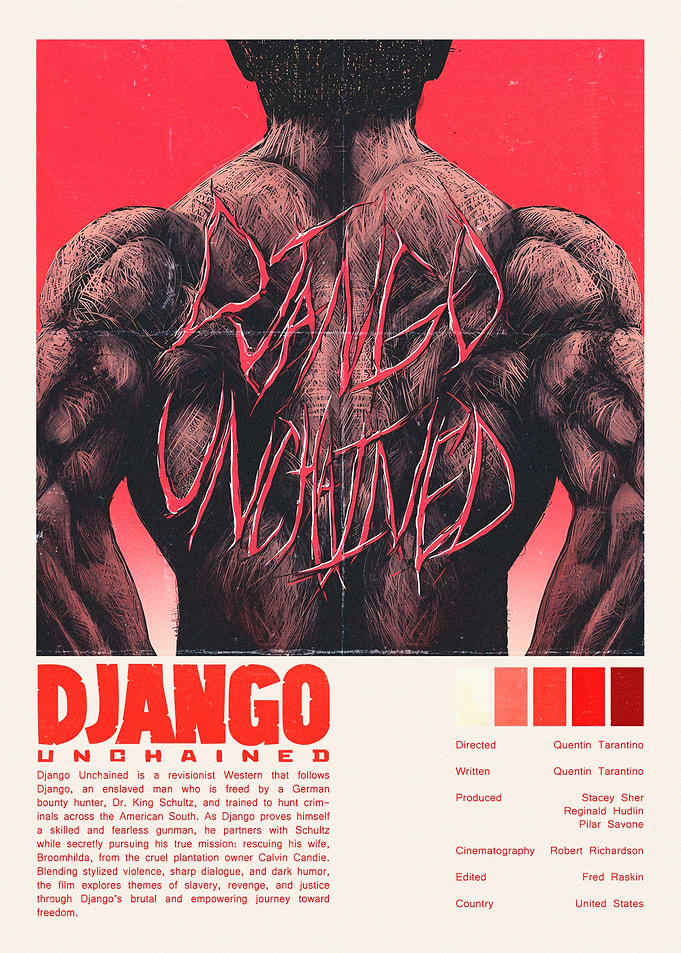 Django Unchained Movie Poster Art