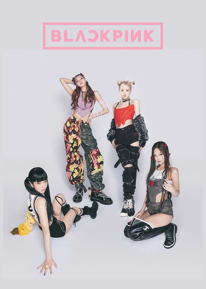 Blackpink group photo on white background