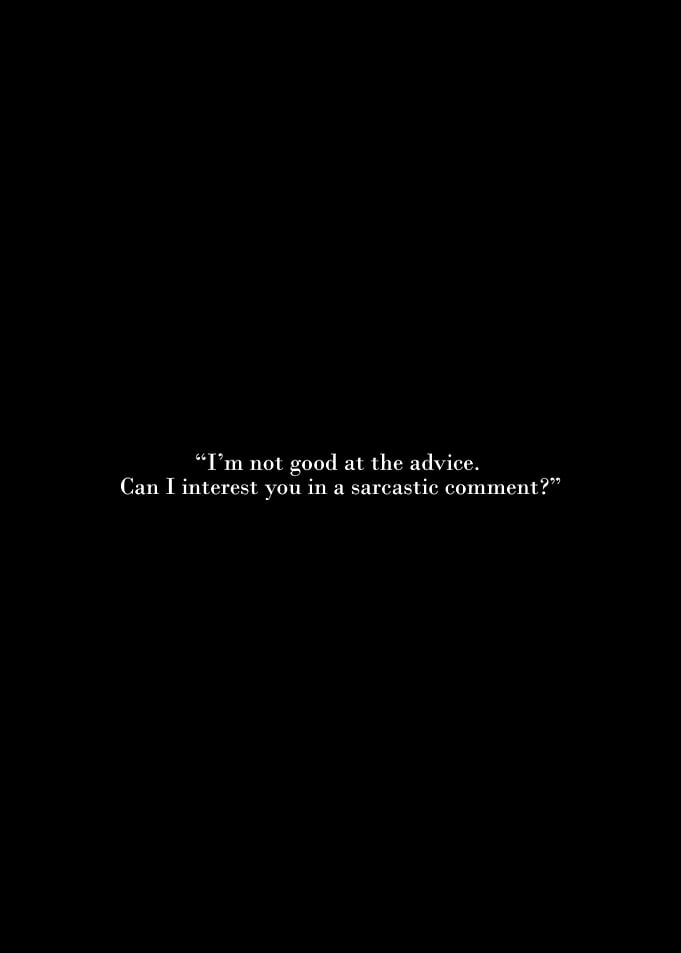 Sarcastic Comment Quote on Black