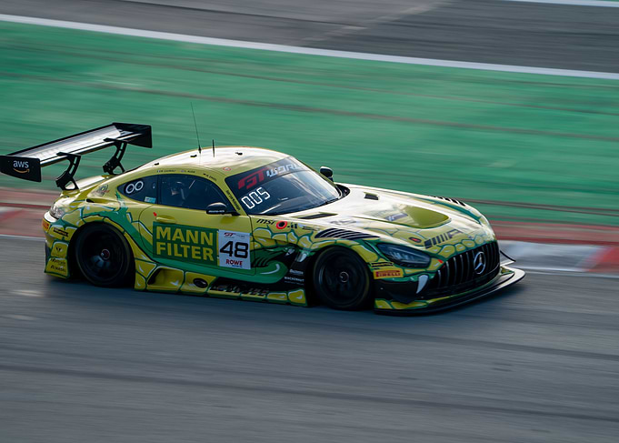 Yellow Mercedes-AMG GT3 Race Car