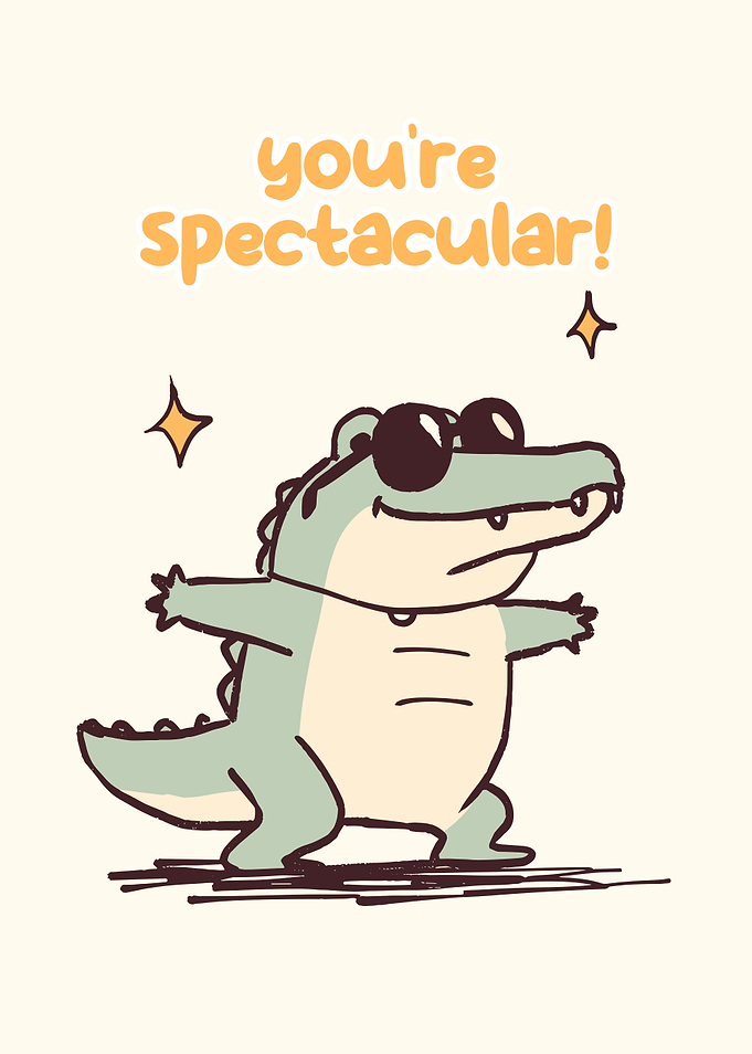 Spectacular Alligator Cartoon with Sunglasses