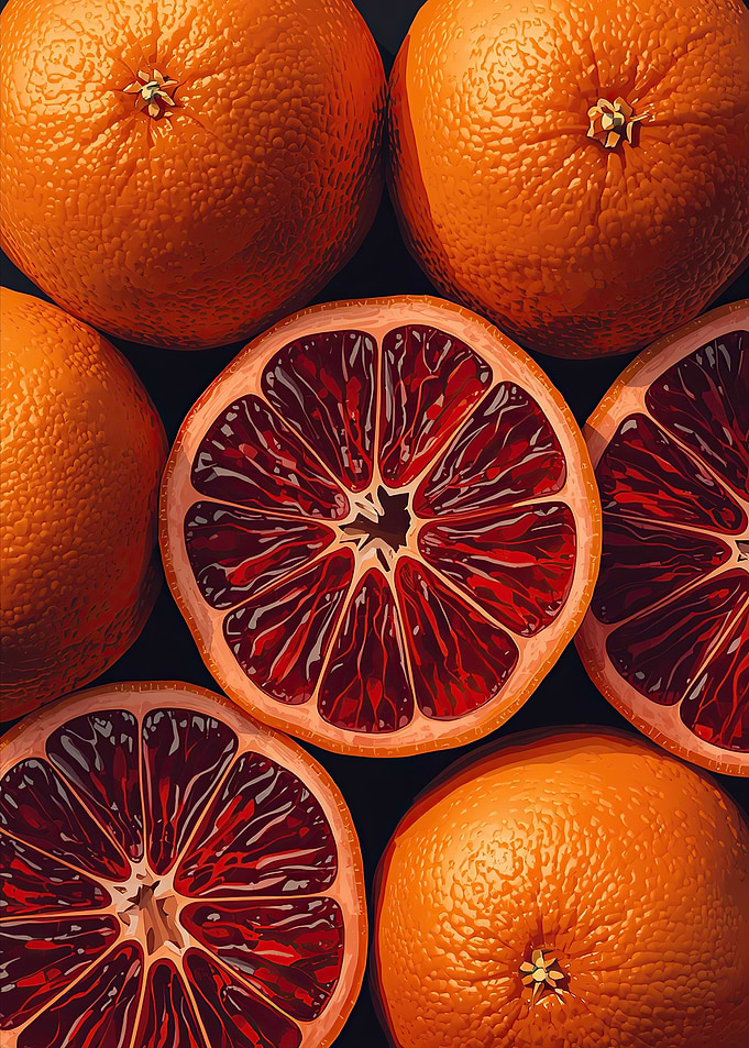 Blood Oranges Still Life