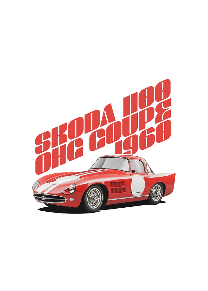Skoda 1100 OHC Coupe 1960 Illustration