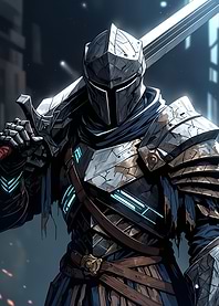 Futuristic Knight with Sword