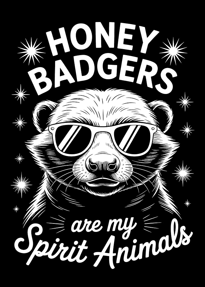Honey Badger Spirit Animal Illustration