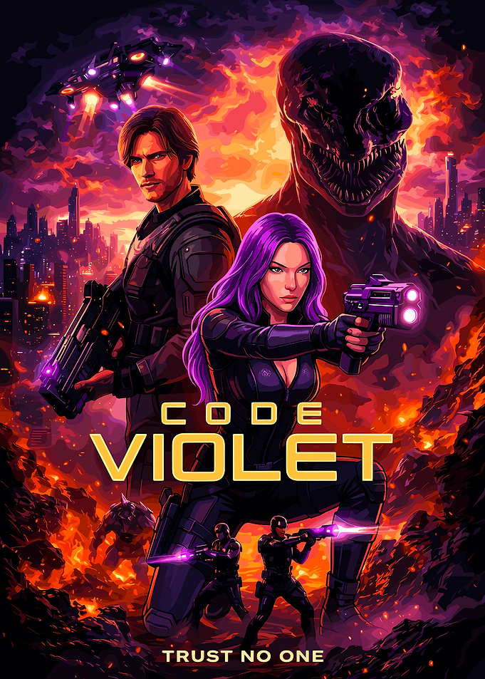 Code Violet: Sci-Fi Action Poster