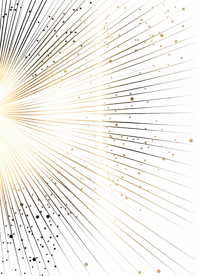 Abstract Gold and Black Burst Design