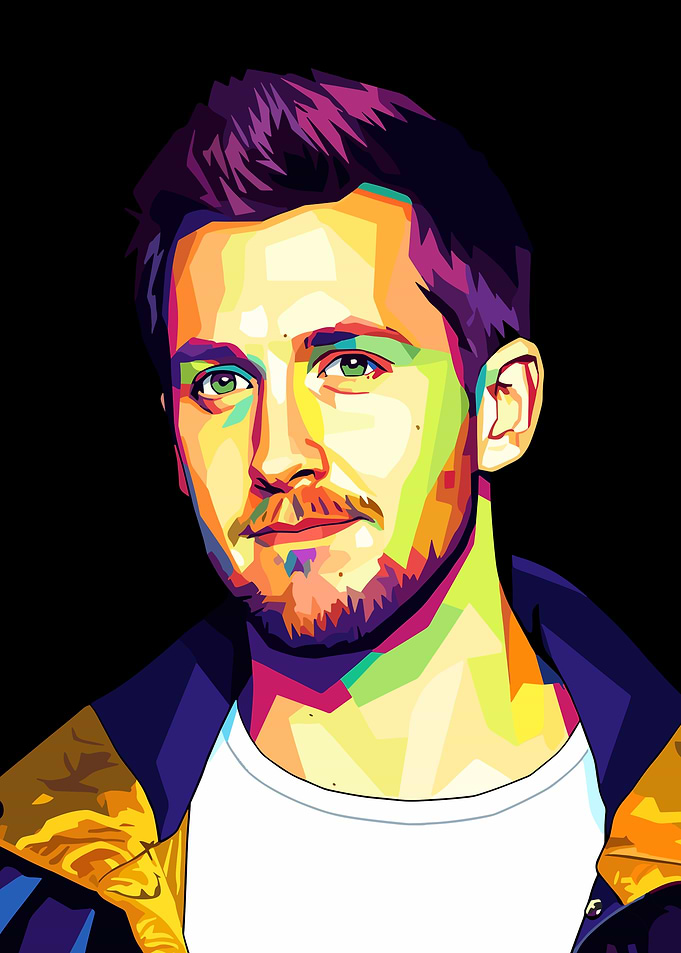Calvin Harris Colorful Portrait
