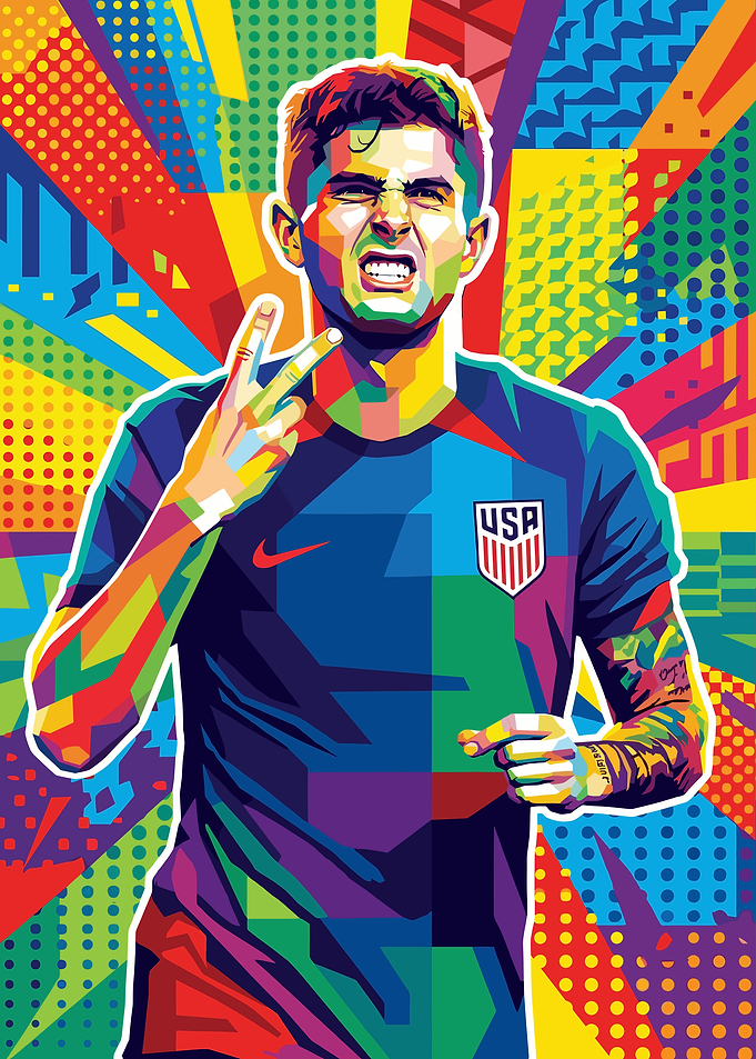 Christian Pulisic USA Soccer Pop Art