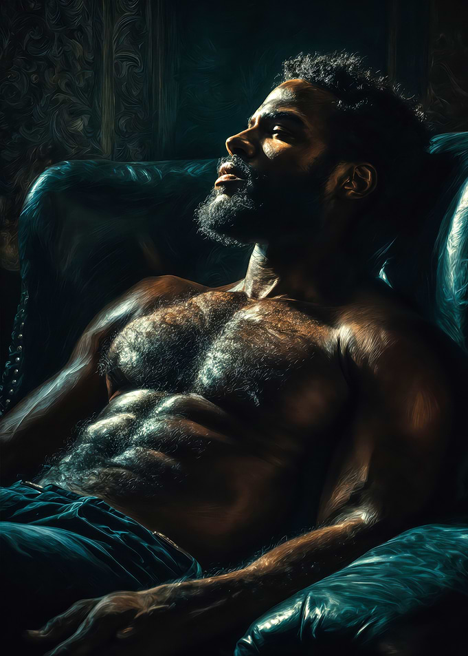 Dramatic Portrait Man Chiaroscuro Painting
