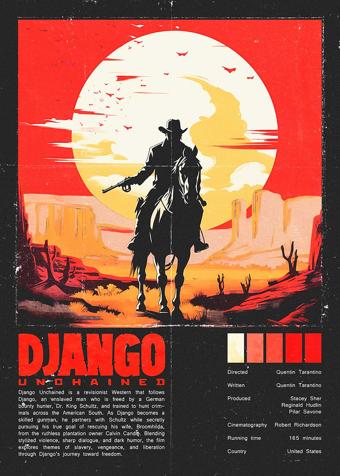 Django Unchained Movie Poster Art
