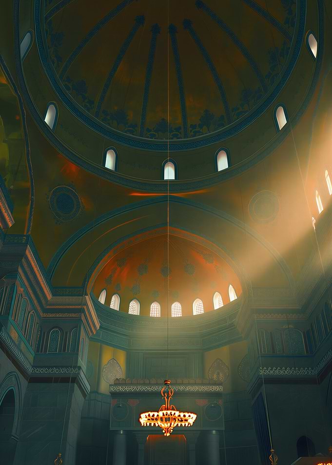 Interior of a Grand Dome Structure