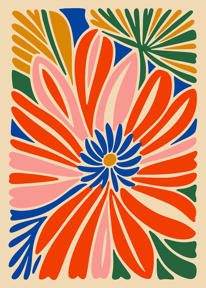 Abstract Floral Art Print