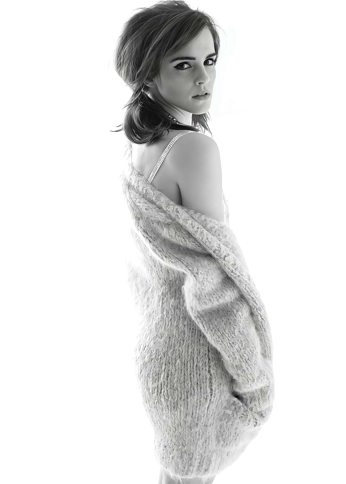 Emma Watson in Black and White