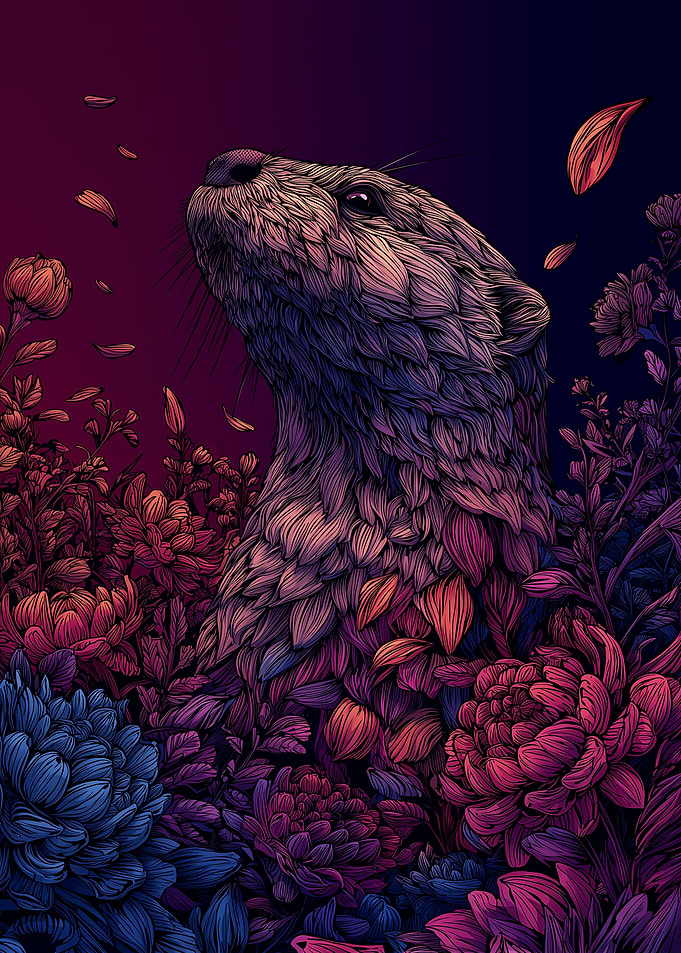 Floral Otter