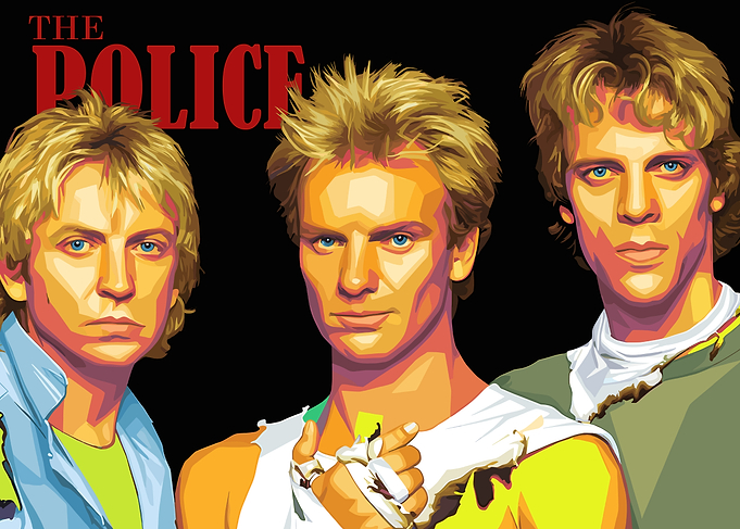 The Police band digital art portrait