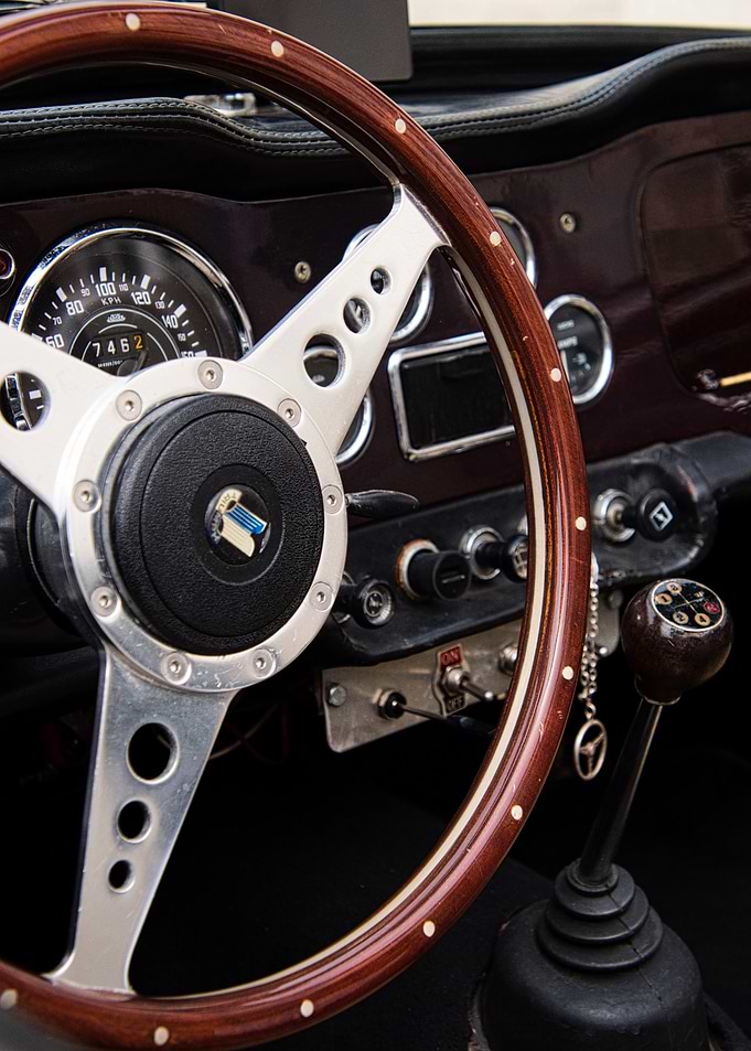 Vintage Car Interior Close-Up