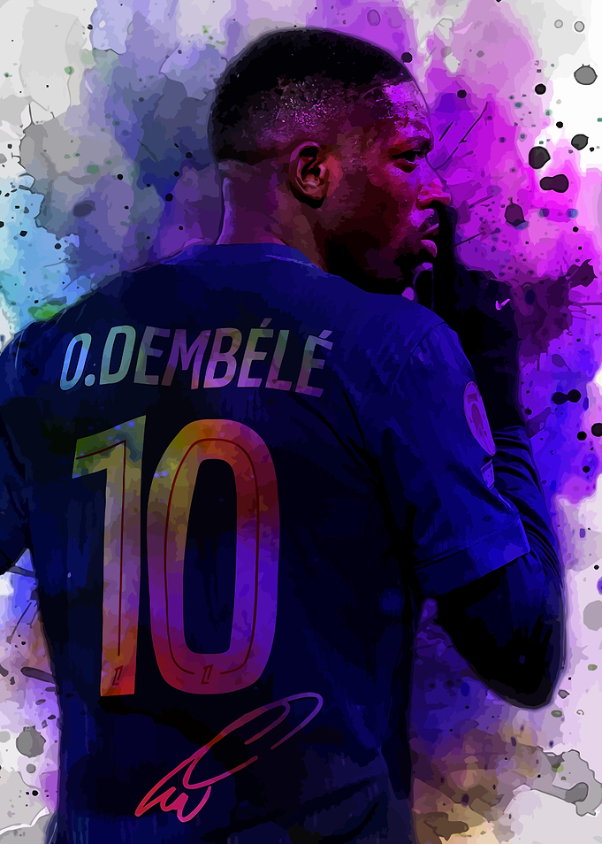 O.Dembélé10 Watercolor Portrait