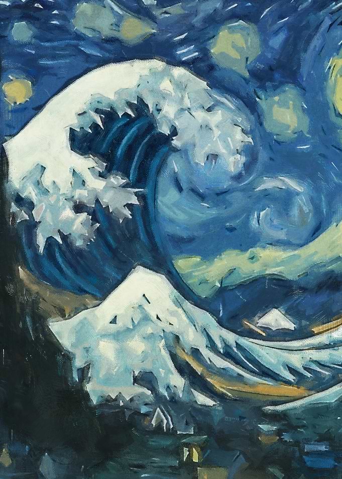 Starry Wave – Neo Impressionist Seascape
