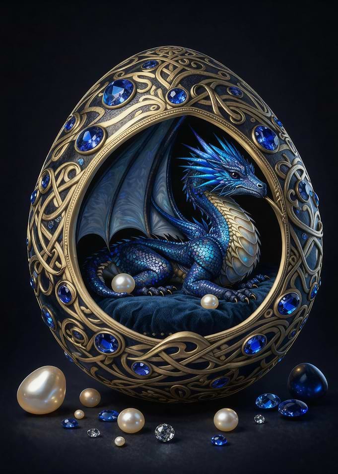 Dragon in Jeweled Egg
