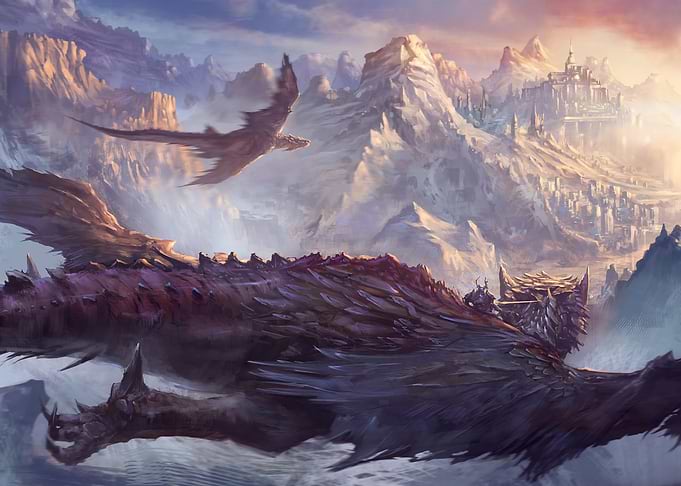 Dragon Flight over Mountain City