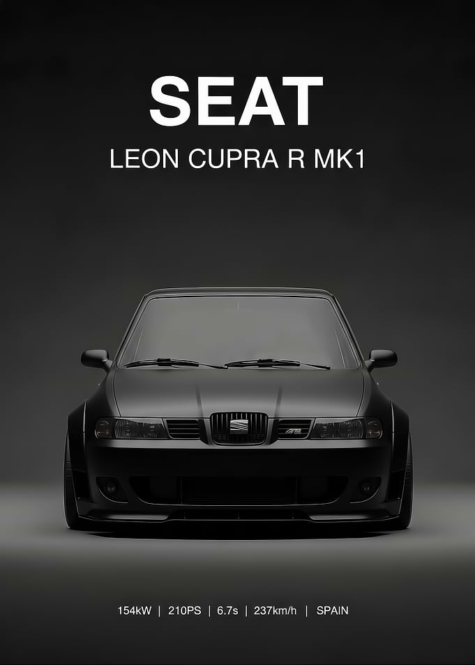 black SEAT Leon Cupra R MK1