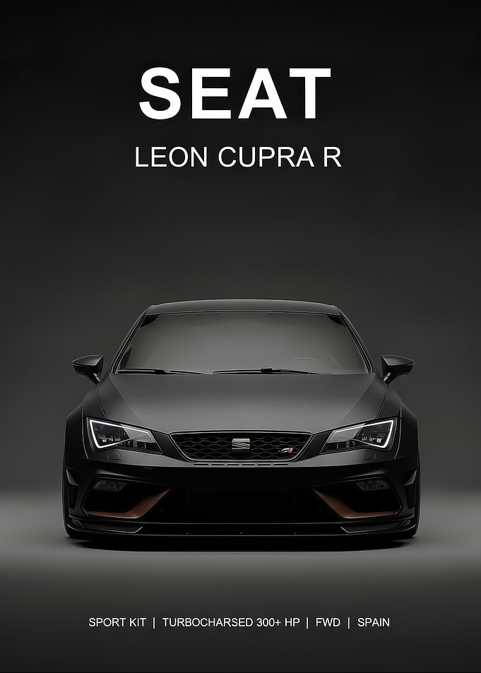black SEAT Leon Cupra R Car