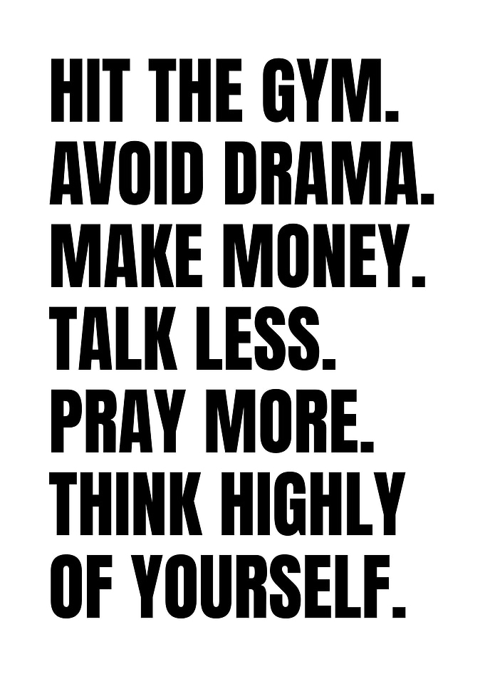 Motivational Text Art: Life Advice