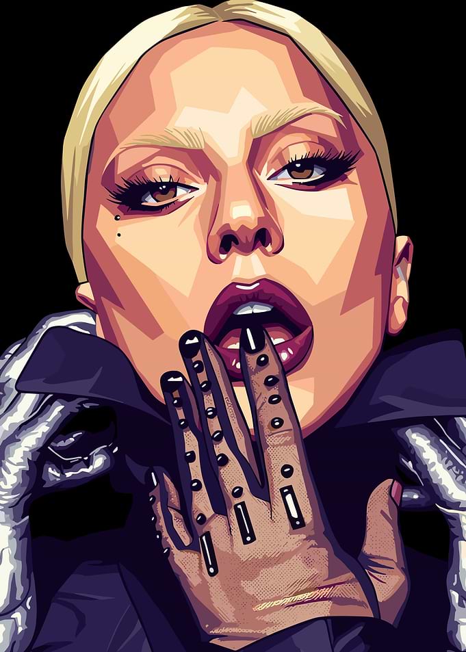 Lady Gaga Digital Art Portrait