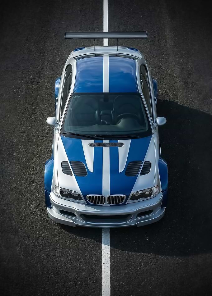 bmw m3 e46 gtr Car Top View