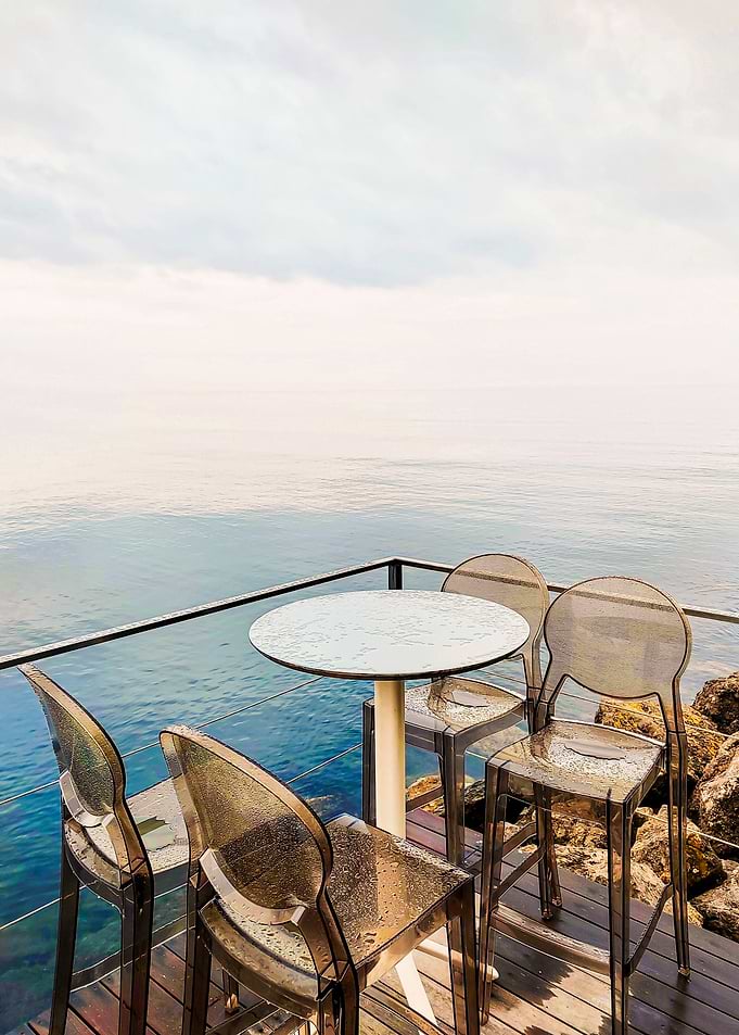 Rainy Day at Seaside Cafe