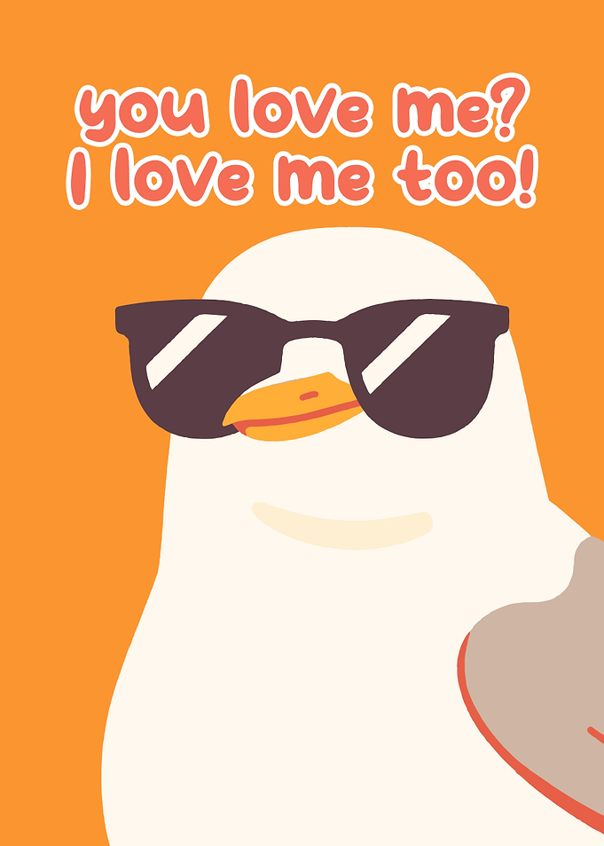 Cool Seagull with Sunglasses Illustration