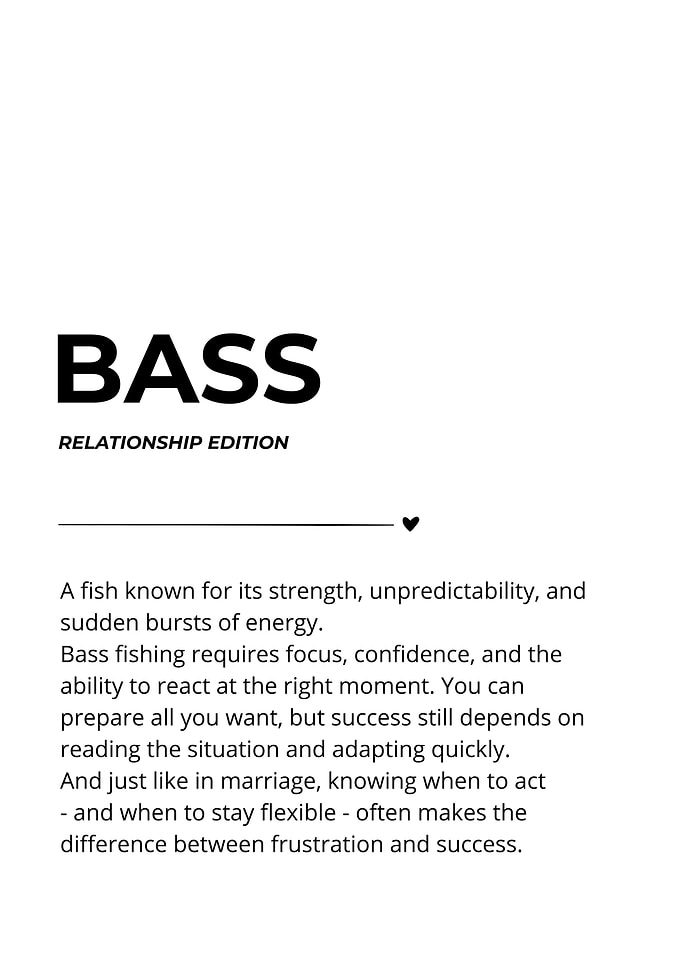 Bass Relationship Edition | Funny Wedding Gift for Anglers