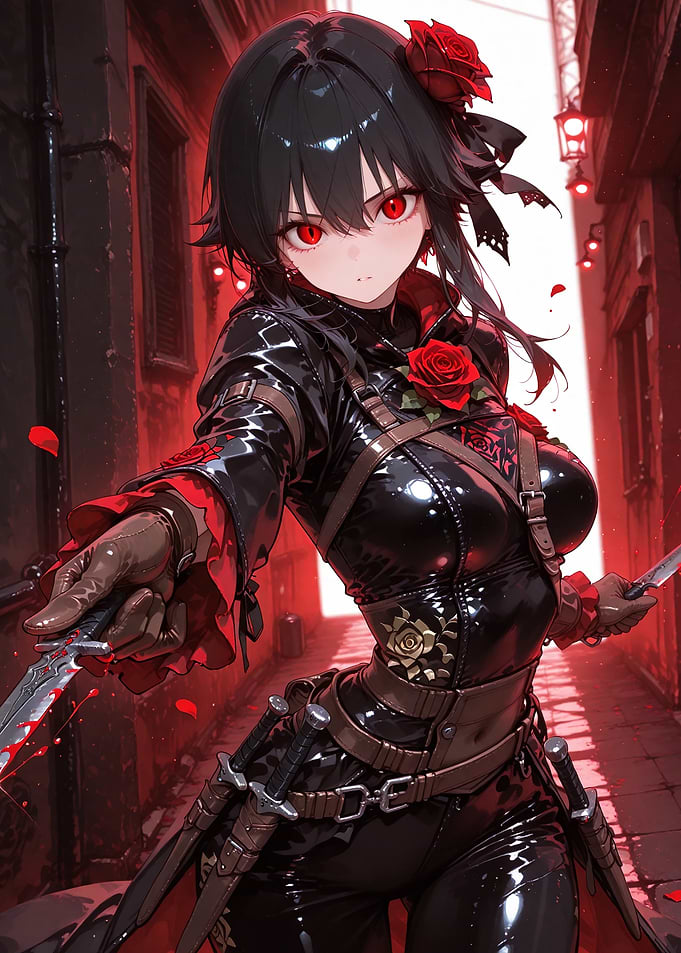 Rose Assassin Anime Girl