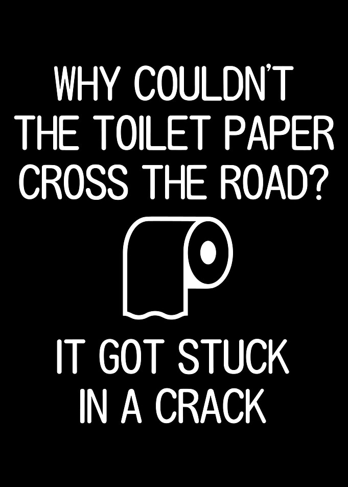 Funny Toilet Paper Joke Poster, Bathroom Humor Wall Art, Why Toilet Paper Print