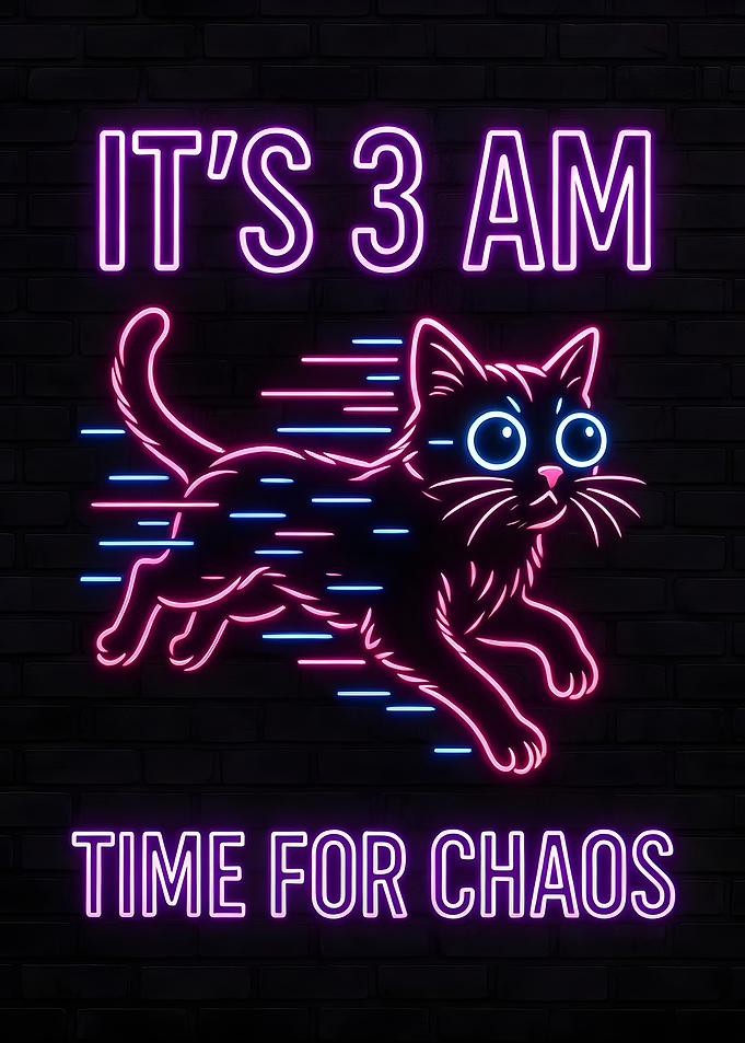 It's 3 AM, Time for Chaos Cat Funny