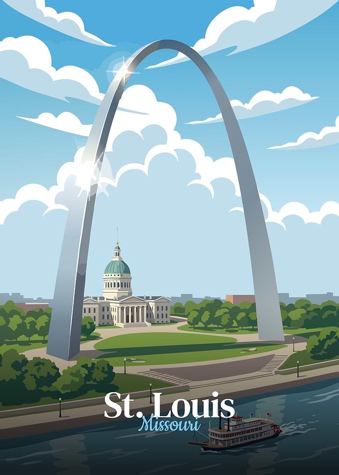 St. Louis Missouri Travel Poster