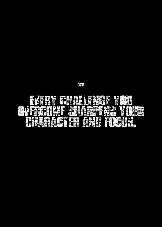 Inspirational Quote on Black Background